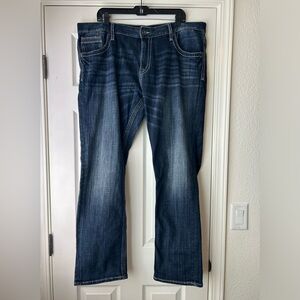 BKE Derek Straight Leg Distressed Jeans 40R